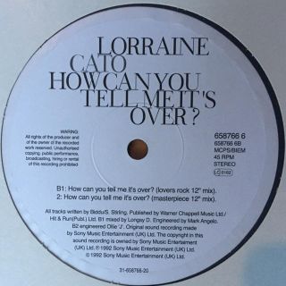 LORRAINE CATO　12inch(R&B/ソウル)