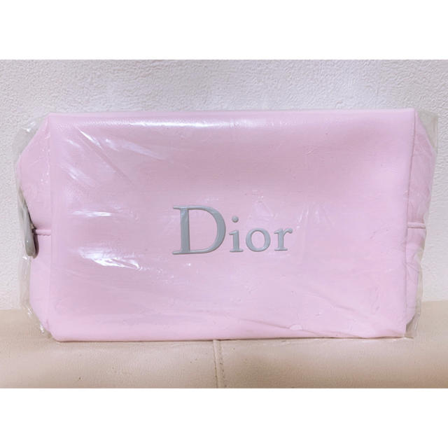 Dior(ディオール)のDior ディオールポーチ ノベルティ ピンク×グレー 限定♡ レディースのファッション小物(ポーチ)の商品写真
