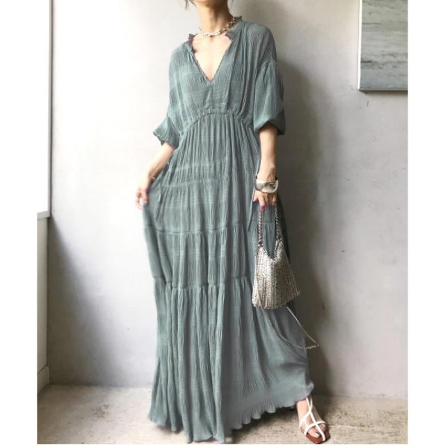 AMERI vintage SHIRRING PLEATS DRESS