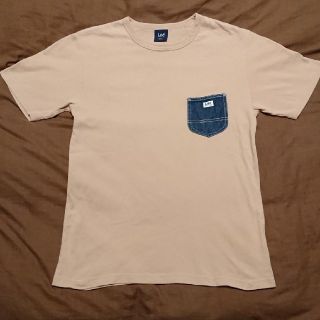 リー(Lee)のLee デニムポケットTシャツカラーピンクライトグレー×デニムS (Tシャツ/カットソー(半袖/袖なし))