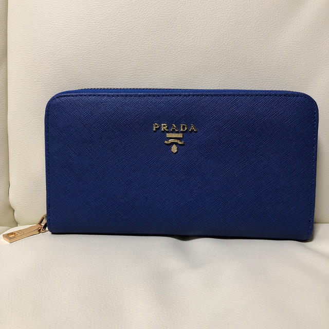 PRADA(プラダ)のPRADA 長財布 ブルー レディースのファッション小物(財布)の商品写真