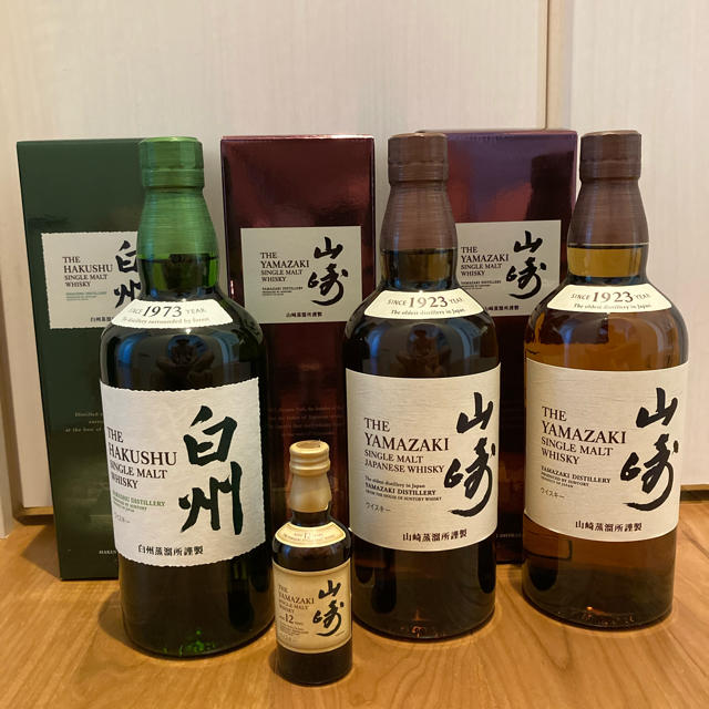 山崎12年u0026ノンエイジ2本、白州ノンエイジ 4本セット サントリー