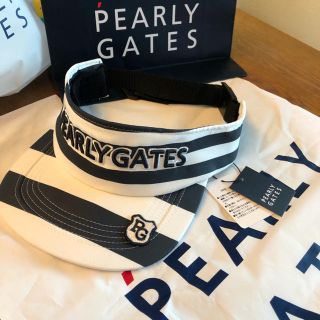 パーリーゲイツ(PEARLY GATES)のPearly Gates パリーゲイツ　ボーダー柄　バイザー(サンバイザー)