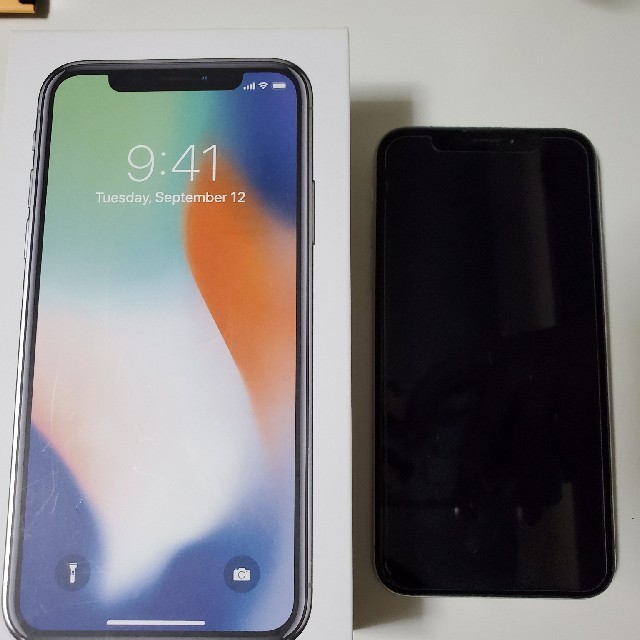 iphoneX 本体 256GB シルバー simロック解除済 値下げ