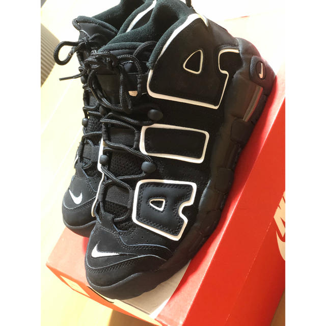 nike air more uptempo 25cm black white