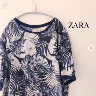 ザラ(ZARA)のザラ　半袖カットソー  Tシャツ　花柄　ZARA(Tシャツ/カットソー(半袖/袖なし))