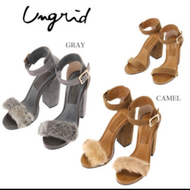 Ungrid(アングリッド)のアングリッド ファーサンダル レディースの靴/シューズ(サンダル)の商品写真