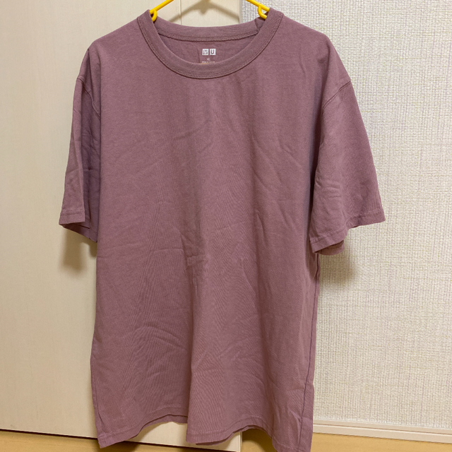 UNIQLO(ユニクロ)の美品　今期完売　クルーネックT パープル メンズのトップス(Tシャツ/カットソー(半袖/袖なし))の商品写真