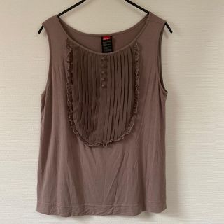 ダブルスタンダードクロージング(DOUBLE STANDARD CLOTHING)のダブスタ　ノースリーブ　フリル(カットソー(半袖/袖なし))