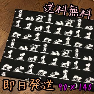 スヌーピー   ボーダー 帆布 はぎれ 生地 ハンドメイド 90×140