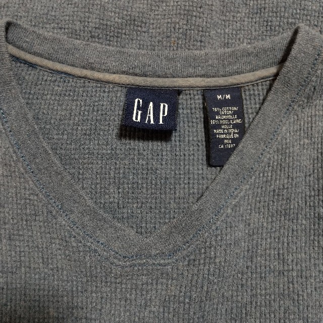 GAP(ギャップ)のGAP 長袖 ワッフルカットソー Mサイズ ギャップ サーマルカットソー メンズ メンズのトップス(Tシャツ/カットソー(七分/長袖))の商品写真