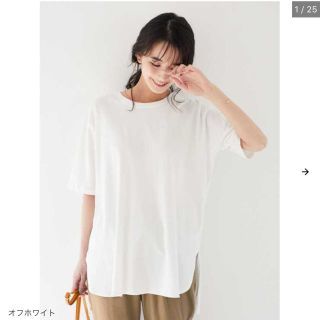 グリーンパークス(green parks)のグリーンパークス 裾カーブカットチュニック F(Tシャツ(半袖/袖なし))