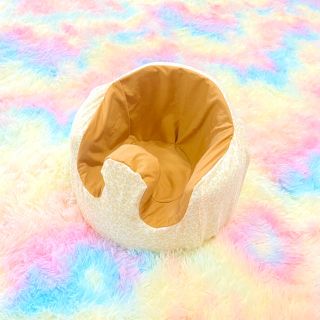 バンボ(Bumbo)のバンボカバー 花柄 ブラウン系 イエロー ハンドメイド(シーツ/カバー)