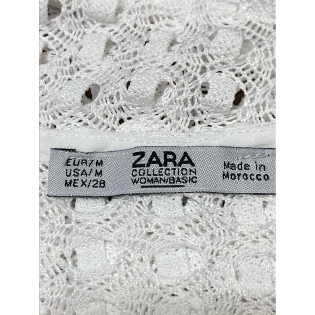 ZARA(ザラ)のZARA レースカットソー レディースのトップス(カットソー(半袖/袖なし))の商品写真