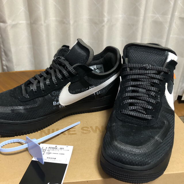 メンズNIKE off-white AF1 ブラック 27.5cm