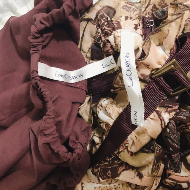 超美品!!lois crayon 花柄ロイスクレヨンパッチワークプリーツ