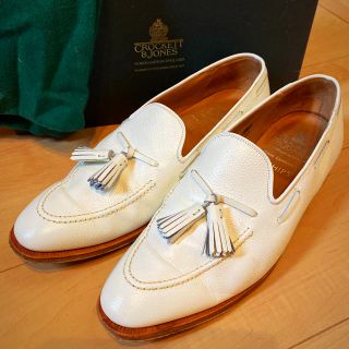 クロケットアンドジョーンズ(Crockett&Jones)のシャロン様専用CROCKETT&JONES サイズ8E ホワイト　SHIPS別注(ドレス/ビジネス)