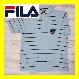 フィラ FILA 半袖 ボーダー ポロシャツ メンズL /eaa324635