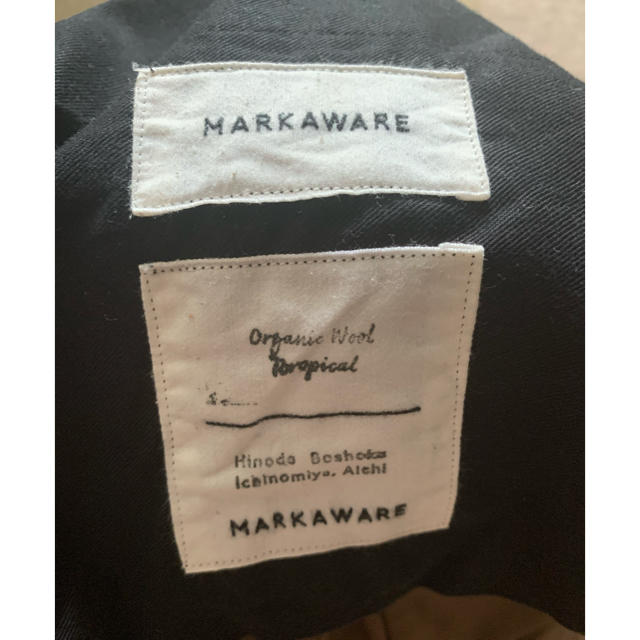 MARKAWEAR(マーカウェア)のマーカ　ワイドスラックス  ペグトップ メンズのパンツ(スラックス)の商品写真