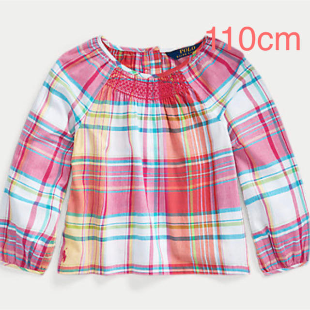 POLO RALPH LAUREN(ポロラルフローレン)の新品 Ralph Lauren マドラスチェック ブラウス キッズ/ベビー/マタニティのキッズ服女の子用(90cm~)(ブラウス)の商品写真