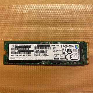 サムスン(SAMSUNG)のSamsung SSD M.2 NVMe 256GB使用時間118h(PCパーツ)