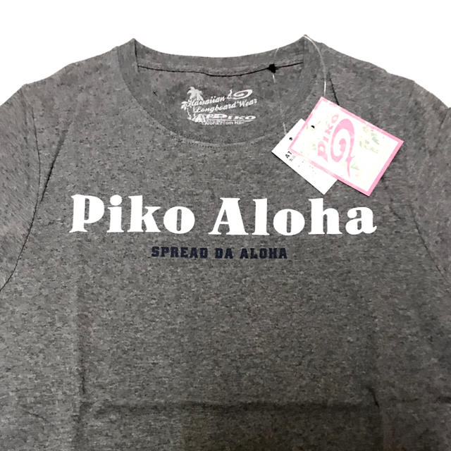 PIKO(ピコ)の●新品● PIKO/Aloha ●半袖Tシャツ 、綿100%、杢グレーXLサイズ レディースのトップス(Tシャツ(半袖/袖なし))の商品写真