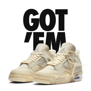 オフホワイト(OFF-WHITE)のJORDAN4 OFF WHITE 25.5(スニーカー)