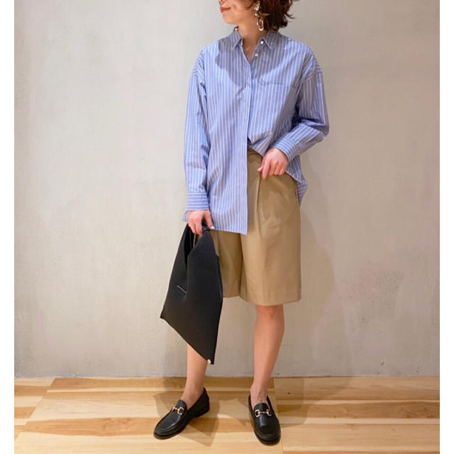 spick&span フェイクレザーハーフパンツ