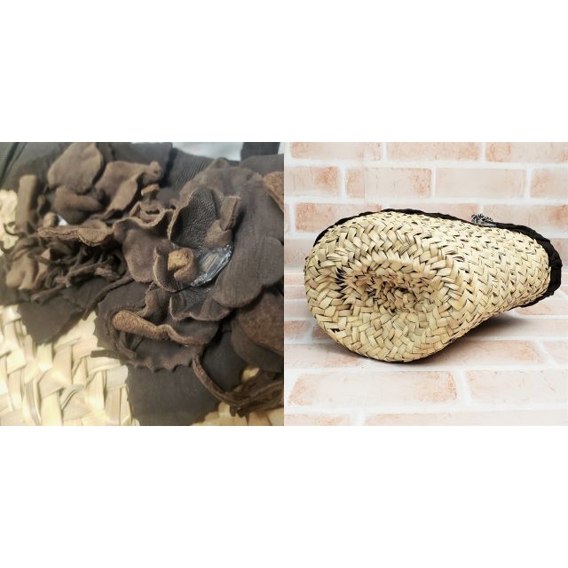 美品 CONNIE コニー ☆ カゴバッグ 伊製 レザー花モチーフの通販 美品 CONNIE コニー ☆ カゴバッグ 伊製 レザー花モチーフの通販