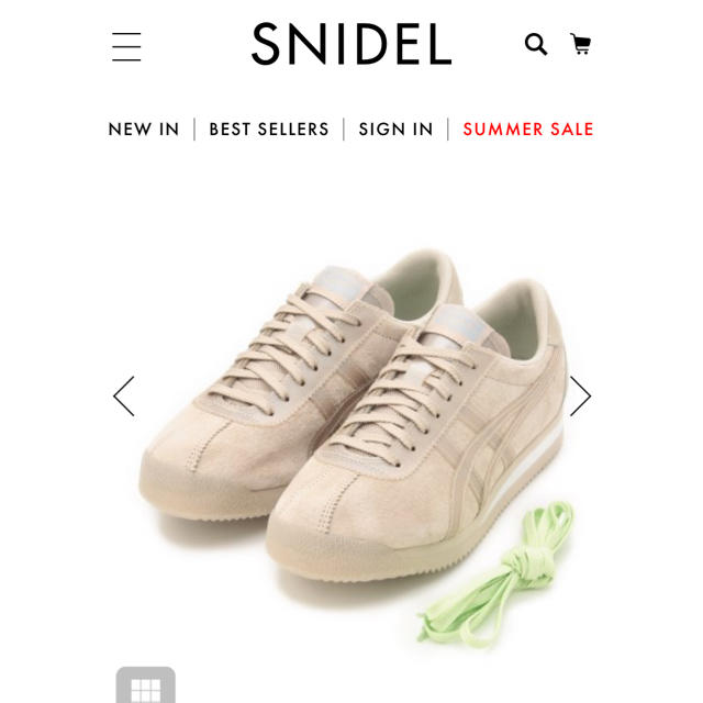 SNIDEL(スナイデル)の新品未使用　snidel スナイデル  オニツカタイガー　別注　22.5 レディースの靴/シューズ(スニーカー)の商品写真