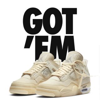 ナイキ(NIKE)の[25cm] Air Jordan4 off-white sail(スニーカー)