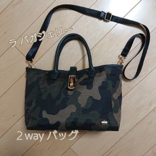 【美品】ラバガジェリーカモフラ★2way      角スレなしトートバッグ(トートバッグ)