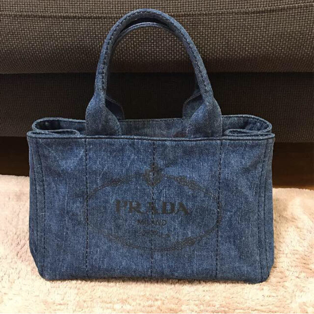 セール！美品プラダ PRADA カナパMデニムトートバッグトートバッグ