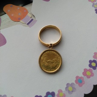 ミッキーマウス(ミッキーマウス)の　ミッキーマウス　ミニーマウス　純金コイン　24金　18金  リング(リング(指輪))