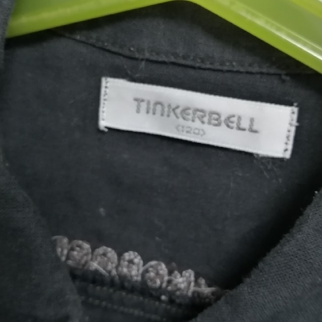 TINKERBELL(ティンカーベル)の黒ワンピース120 キッズ/ベビー/マタニティのキッズ服女の子用(90cm~)(ワンピース)の商品写真