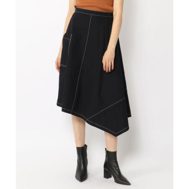 新品✨定価16500円  綿×ナイロン　上品なスカート  BLACK 大特価b’sshop