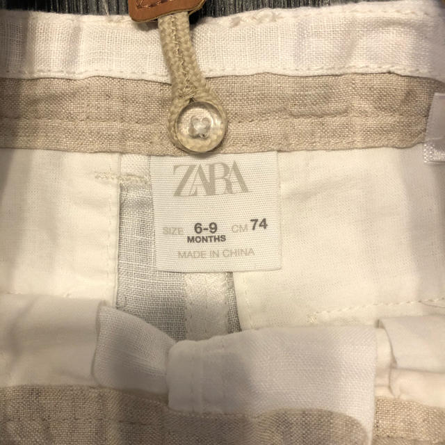 ZARA KIDS(ザラキッズ)の期間限定値下げ★ZARA baby ザラ　リネン　ハーフパンツ キッズ/ベビー/マタニティのベビー服(~85cm)(パンツ)の商品写真