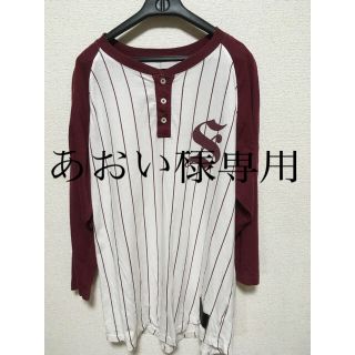 ステューシー(STUSSY)のstussy ラグラン ベースボールシャツ(Tシャツ/カットソー(七分/長袖))