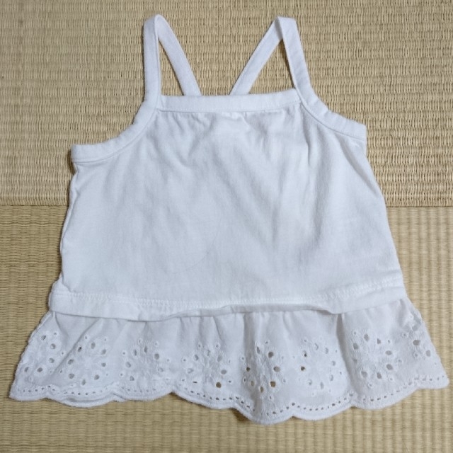 babyGAP(ベビーギャップ)のbabyGAP 白 キャミソール 80cm 12-18M キッズ/ベビー/マタニティのベビー服(~85cm)(タンクトップ/キャミソール)の商品写真