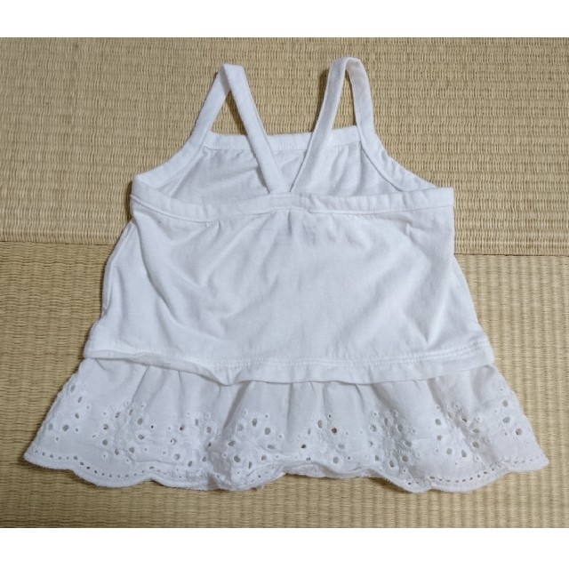 babyGAP(ベビーギャップ)のbabyGAP 白 キャミソール 80cm 12-18M キッズ/ベビー/マタニティのベビー服(~85cm)(タンクトップ/キャミソール)の商品写真