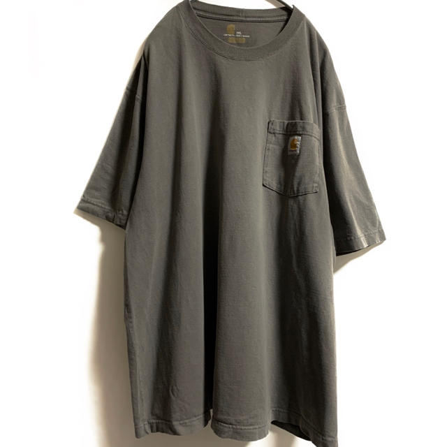 carhartt(カーハート)のCarhartt カーハート Tシャツ グレー ワンポイント ロゴ メンズのトップス(Tシャツ/カットソー(半袖/袖なし))の商品写真