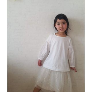 ザラキッズ(ZARA KIDS)のゴールドドットチュールスカート　110-130(スカート)