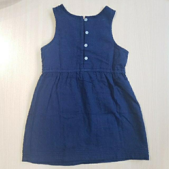 mikihouse(ミキハウス)のMIKI HOUSE⭐デニムワンピ120 キッズ/ベビー/マタニティのキッズ服女の子用(90cm~)(ワンピース)の商品写真