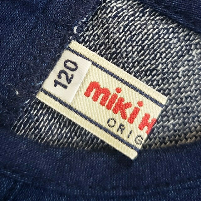 mikihouse(ミキハウス)のMIKI HOUSE⭐デニムワンピ120 キッズ/ベビー/マタニティのキッズ服女の子用(90cm~)(ワンピース)の商品写真