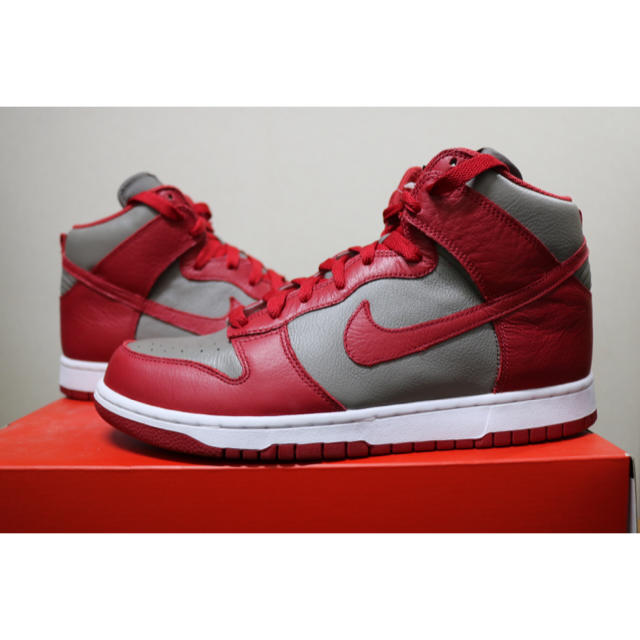 NIKE DUNK RETRO QS UNLV HIGH 赤 灰 ネバダUS1129cm付属品