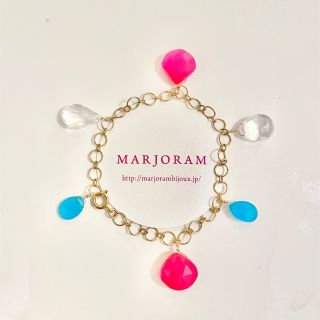 ユナイテッドアローズ(UNITED ARROWS)のMarjoram マジョラム ピンクカルセドニーブレスレット(ブレスレット/バングル)