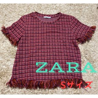 ザラ(ZARA)の★新品未使用★ザラ  ZARA 半袖カットソー 赤 レッド(カットソー(半袖/袖なし))