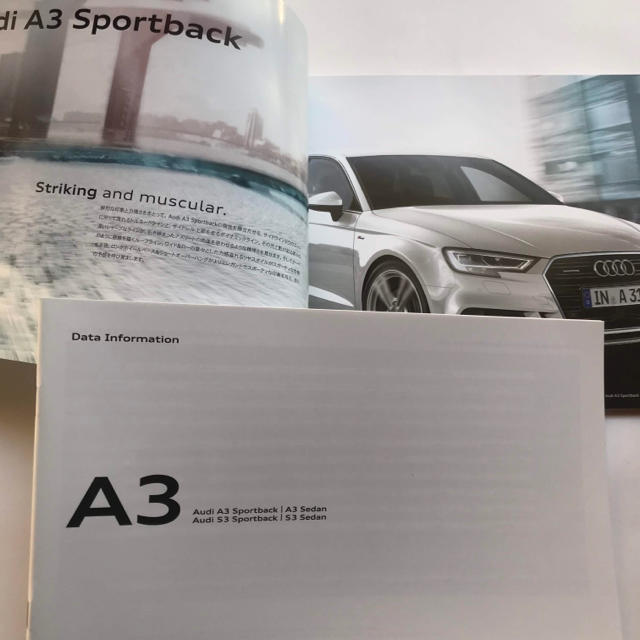 AUDI(アウディ)のアウディ Ａ３ カタログ ２０１９年５月発行分 自動車/バイクの自動車(カタログ/マニュアル)の商品写真