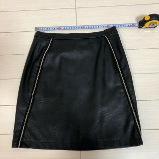 ジーユー(GU)のGU レザースカート　黒　サイズS(ミニスカート)