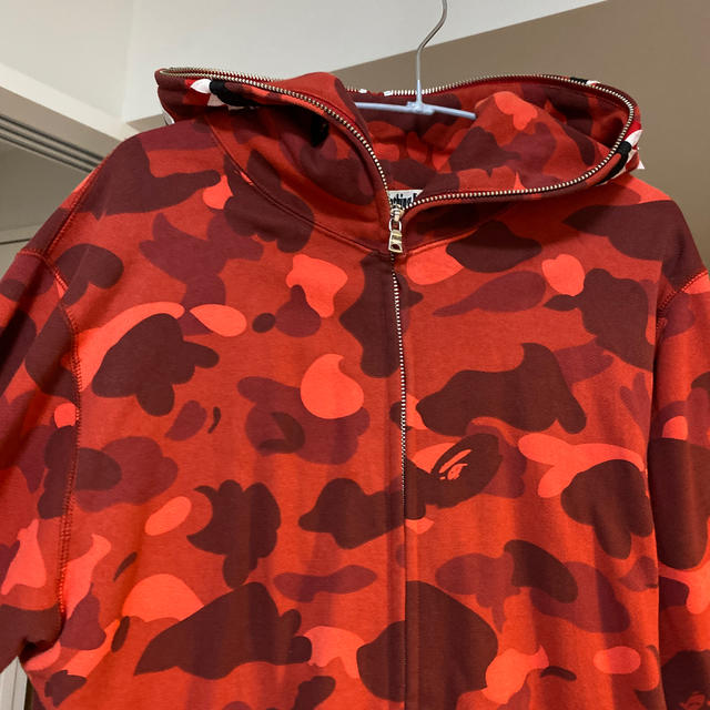 赤　Lサイズ　BAPE SHARK パーカー